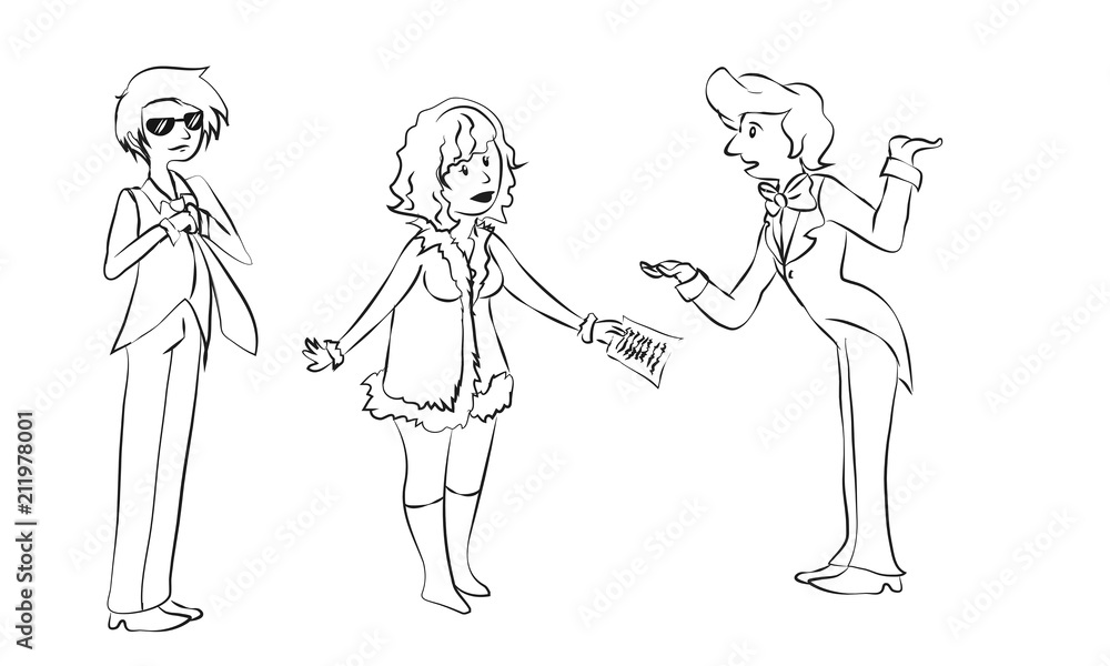 waiter office worker waiter office worker