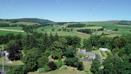 Aerial image of Geilston Garden. A 200-year-old walled garden by the River Clyde
