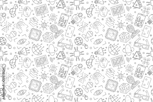 Vector Technology of future pattern. Technology of future seamless background