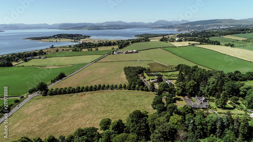 Aerial image of Geilston Garden. A 200-year-old walled garden by the River Clyde photo