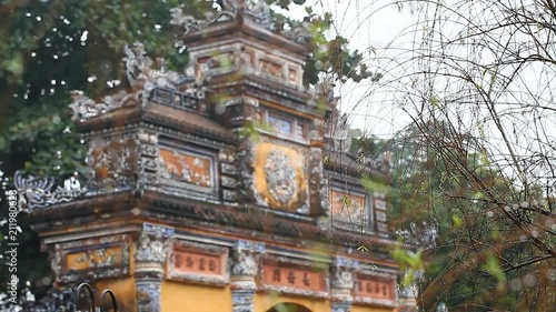 Vietnam. Imperial Royal Palace in Hue.The forbidden city of the emperors