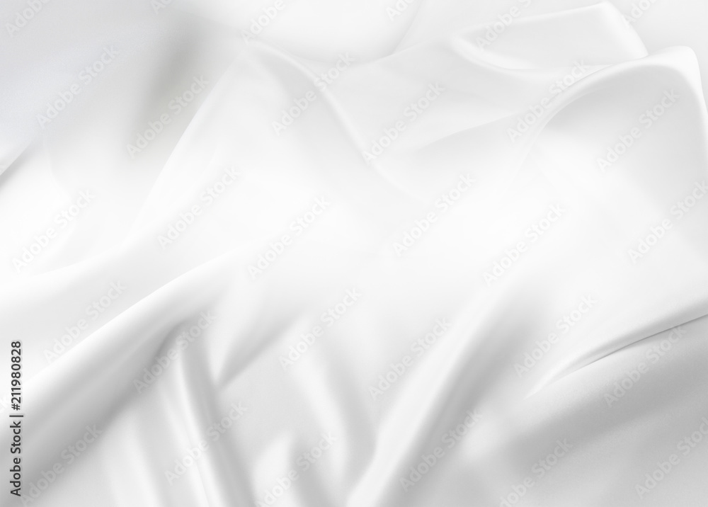 Fototapeta premium White silk fabric
