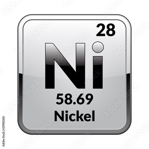 The periodic table element Nickel.Vector.