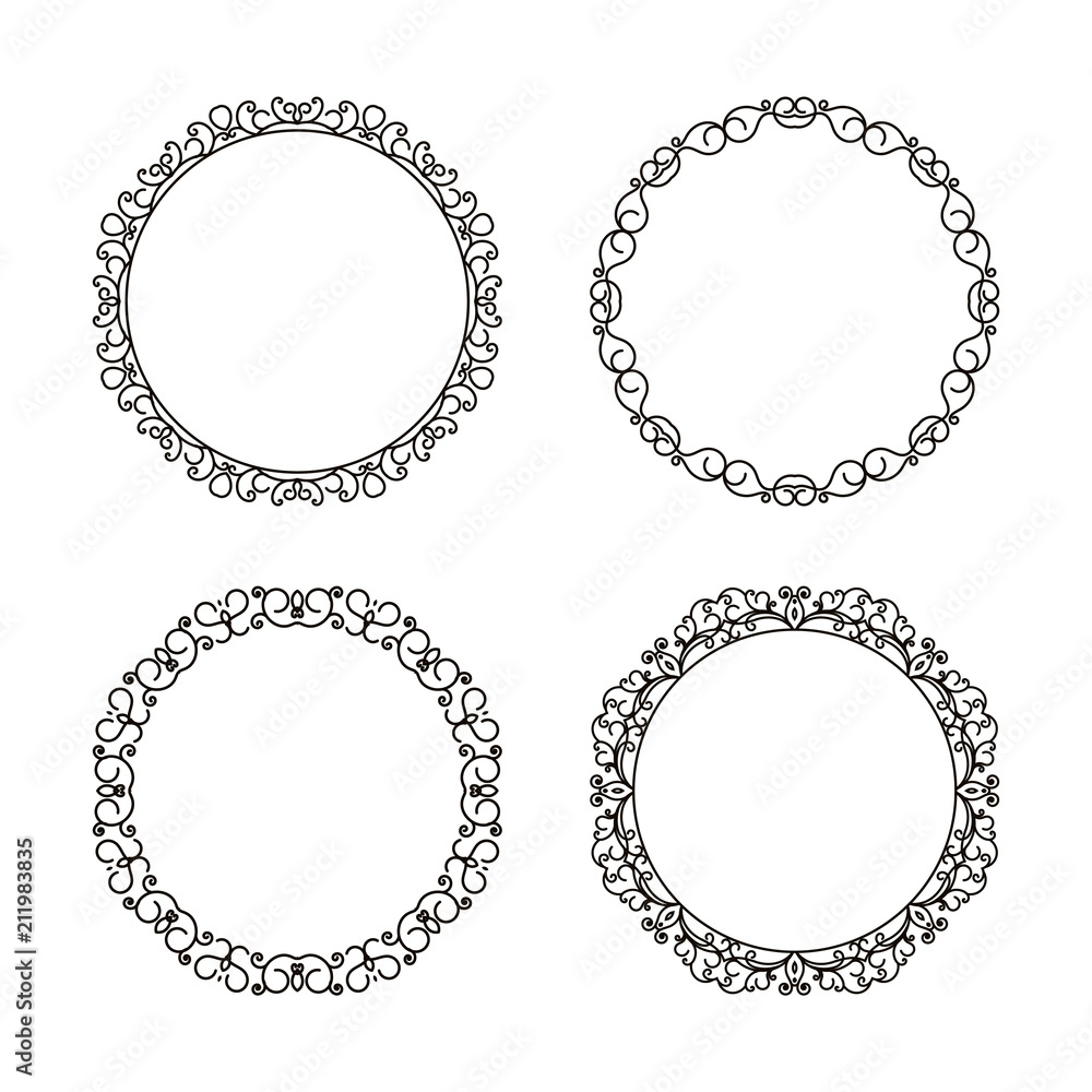 Ornamental round frames Ornamental round frames