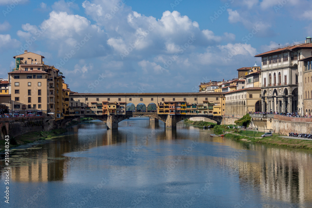 Famous Vecchio bridge in Florence