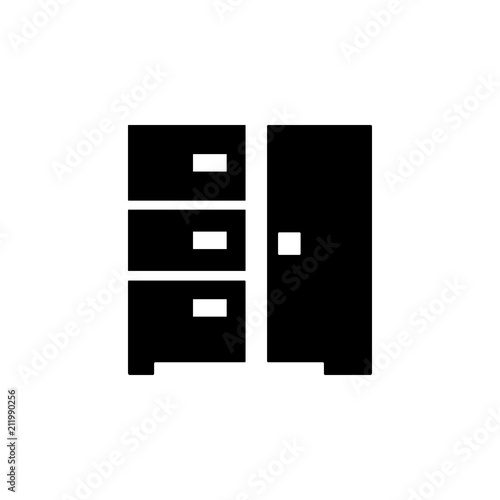 wardrobe glyph icon. Element of furniture icon for mobile concept and web apps. This wardrobe glyph icon can be used for web and mobile. Premium icon