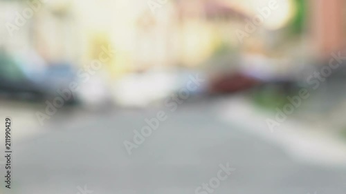 Wallpaper Mural Happy couple holding hands, strolling around city, young and carefree people Torontodigital.ca