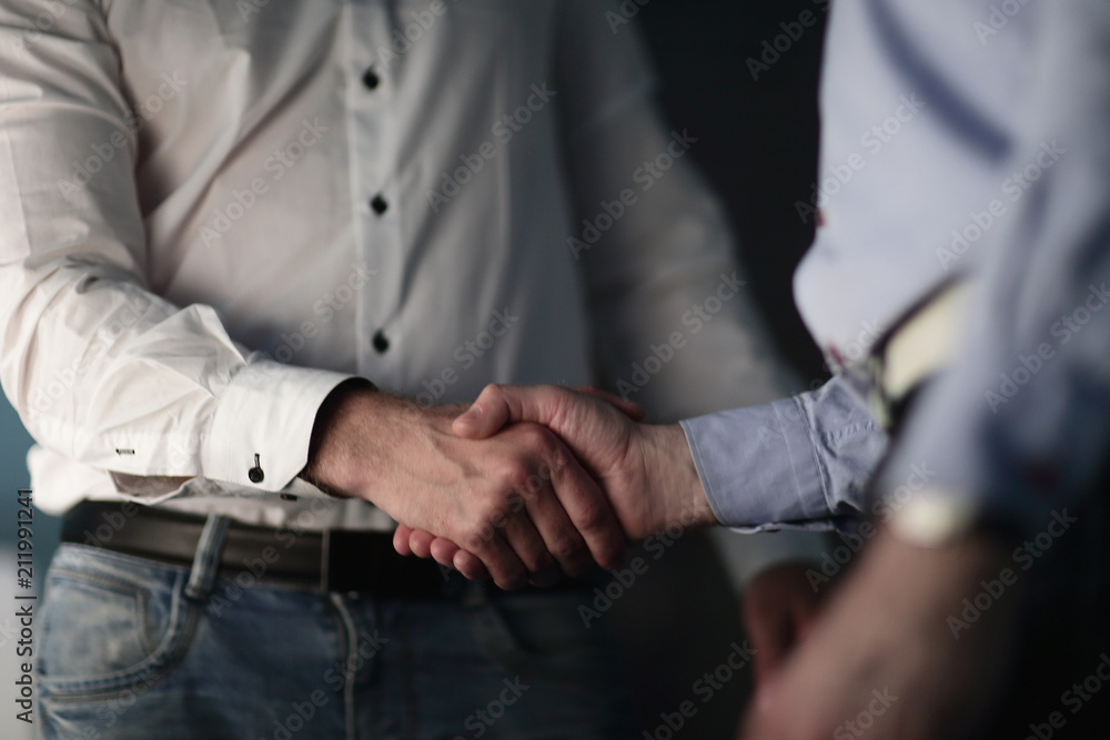 close up.business handshake business partners close up.business handshake business partners