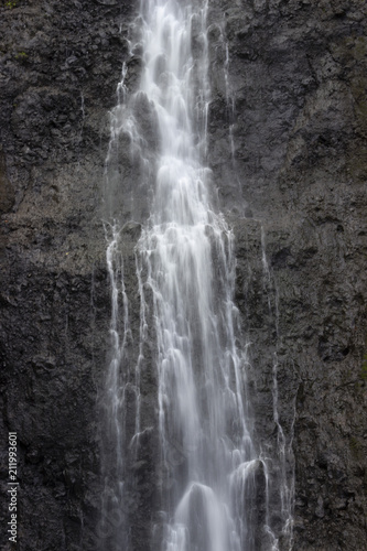 Waterfall at Vaipahi Water Gardens in Tahiti