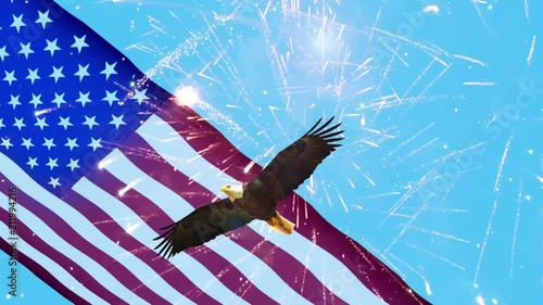 Independence Day, July 4, USA, American eagle