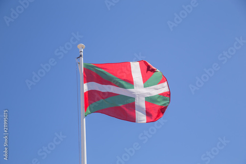 Basque Country flag, region of Spain. Spanish province flag...