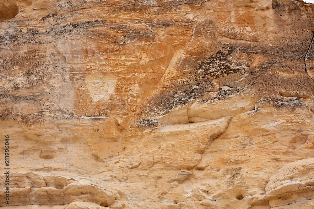 Eroded Rock Formation in Castle Rock Badlands - obrazy, fototapety, plakaty 