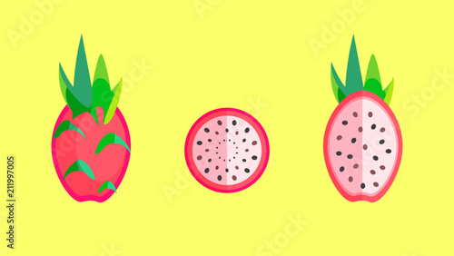 Dragon Fruit Banner Vector