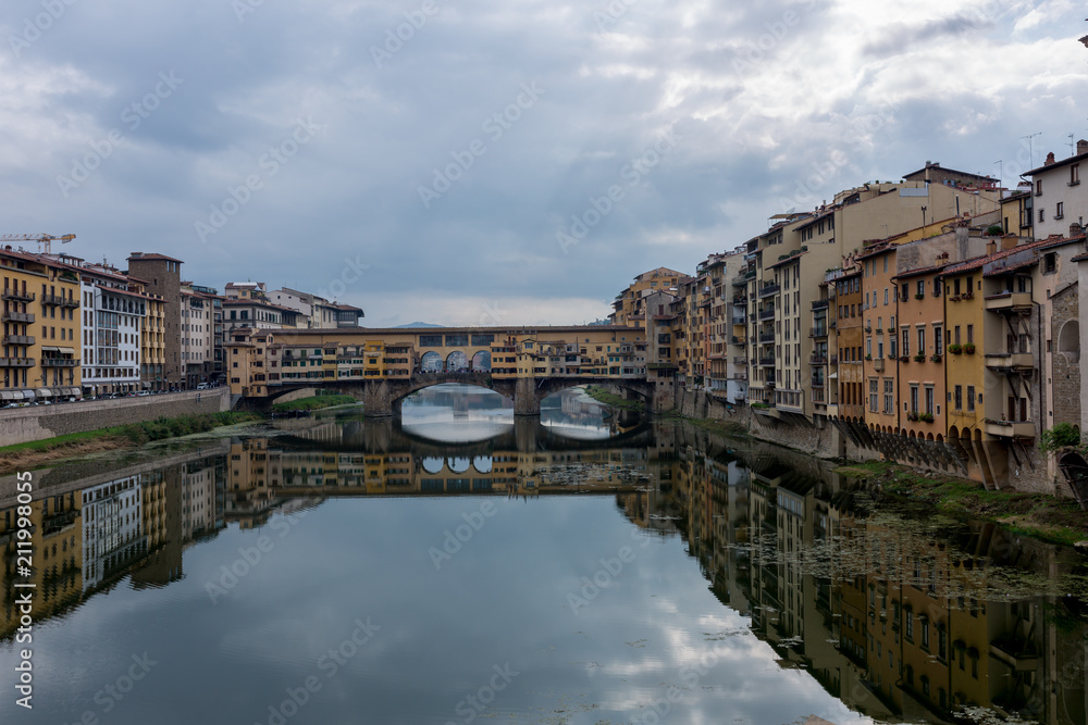 Famous Vecchio bridge in Florence