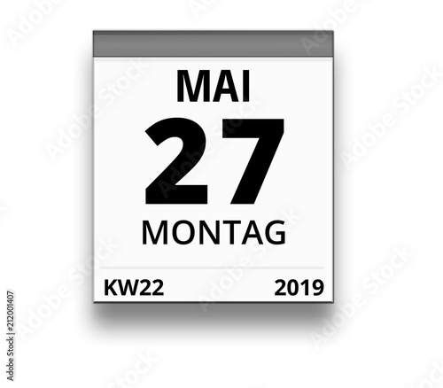 Kalender für Montag, 27. MAI 2019 (Woche 22)