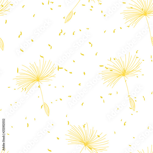 dandelion seamless pattern. delicate soft floral pattern. geometrical pattern in pastel colors.