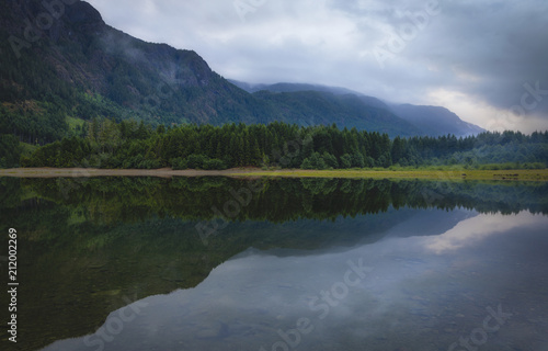 Tranquil morning reflection