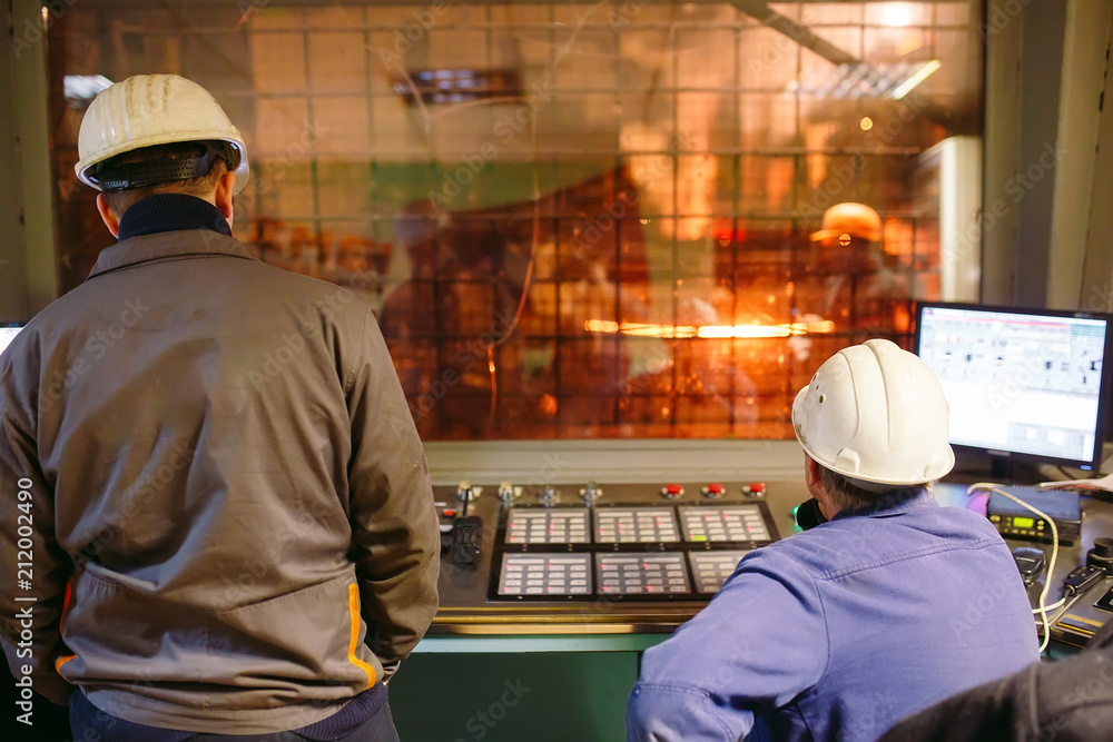 Control panel. Plant for the production of steel. Control panel. Plant for the production of steel.