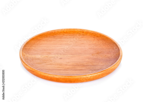 Wooden Tray on white background