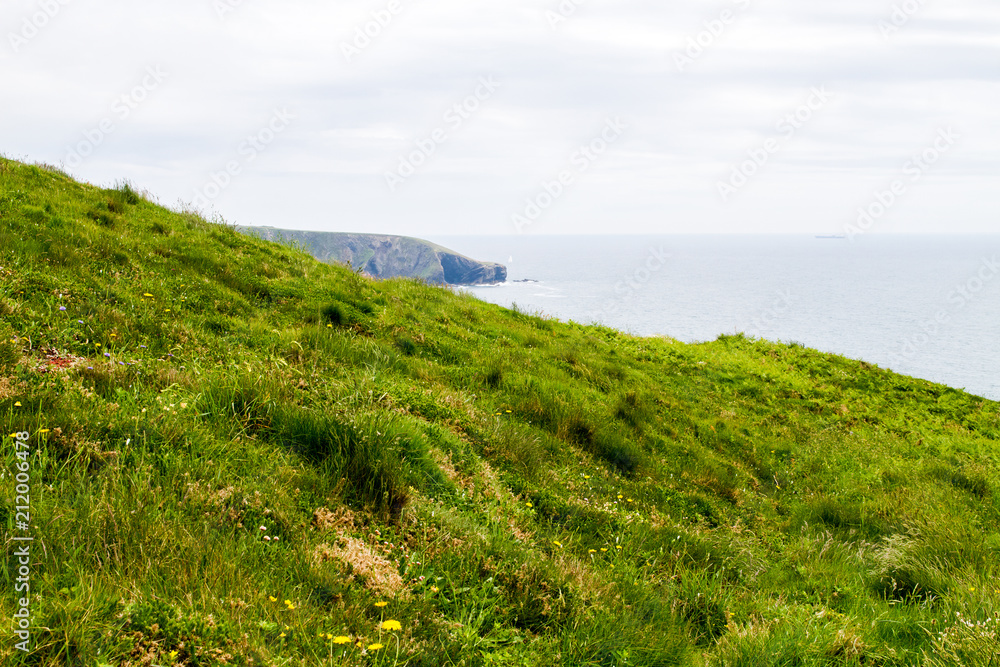 Spectacular view of the southern Irish coastline landscape in the Spring 