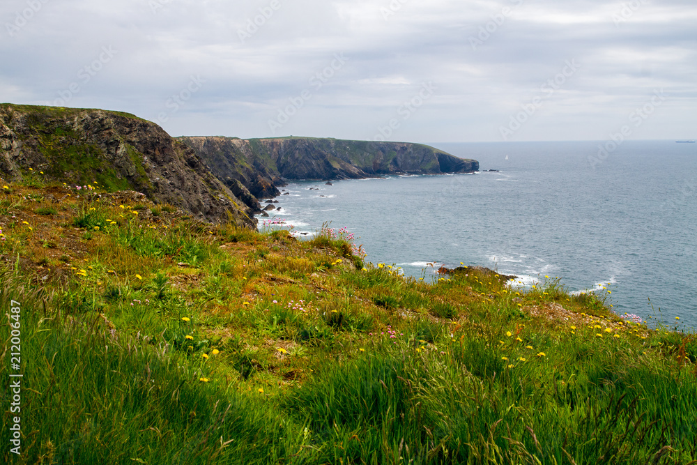 Fototapeta premium Spectacular view of the southern Irish coastline landscape in the Spring 