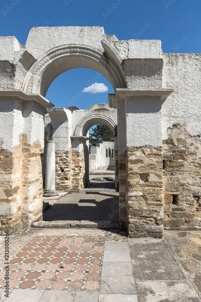 Naklejka premium Ruins of Round (Golden) Church of St. John near The capital city of the First Bulgarian Empire Great Preslav (Veliki Preslav), Bulgaria