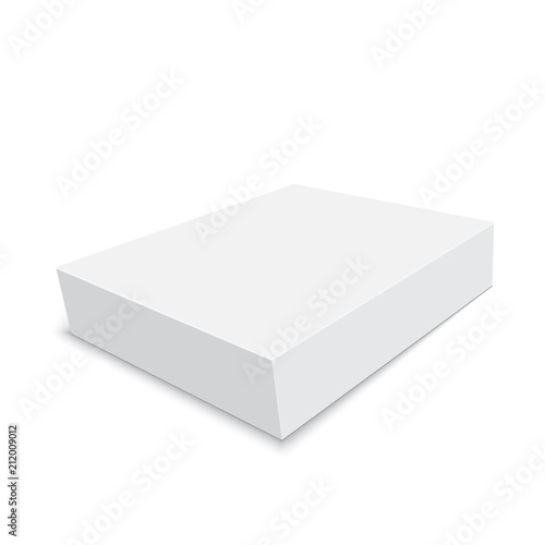 Blank of cardboard box isolated on white background. Vector