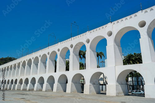Famous archs and ancient aqueduct in Rio de Janeiro - Arcos da Lapa (Lapa Arches - Rio de Janeiro)