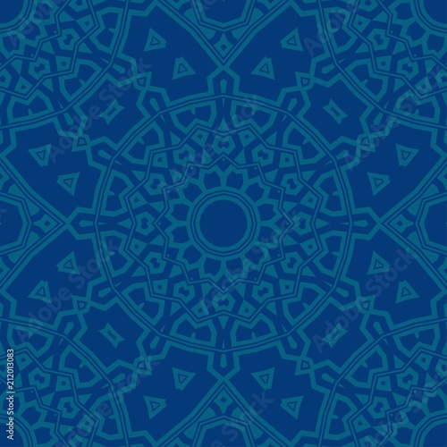 vector illustration. pattern with floral mandala, decorative border. design for print fabric, super bandana