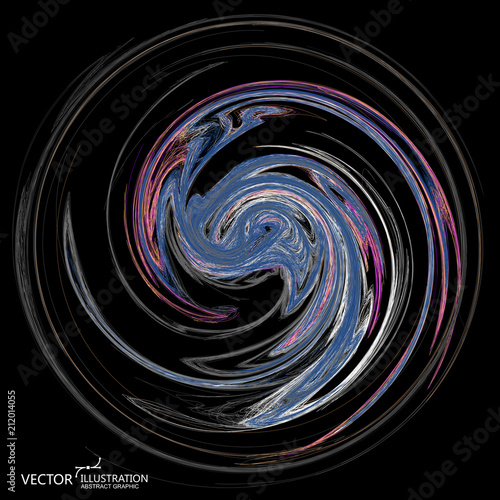 Oily abstract graphic, vector background.