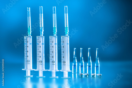 Syringes and ampoules. Medi...
