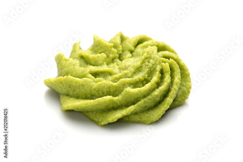 Portion of wasabi on white background