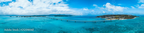 Kouri Bridge between Islands in Okinawa, Japan  © Amedee