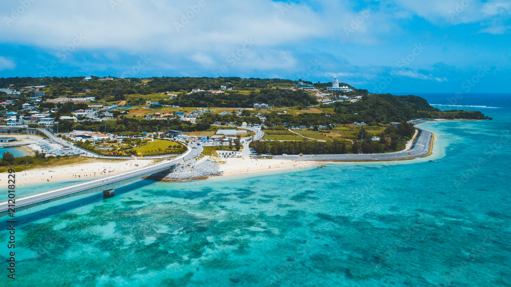 Tropical Beach at Kouri Island in Okinawa, Japan