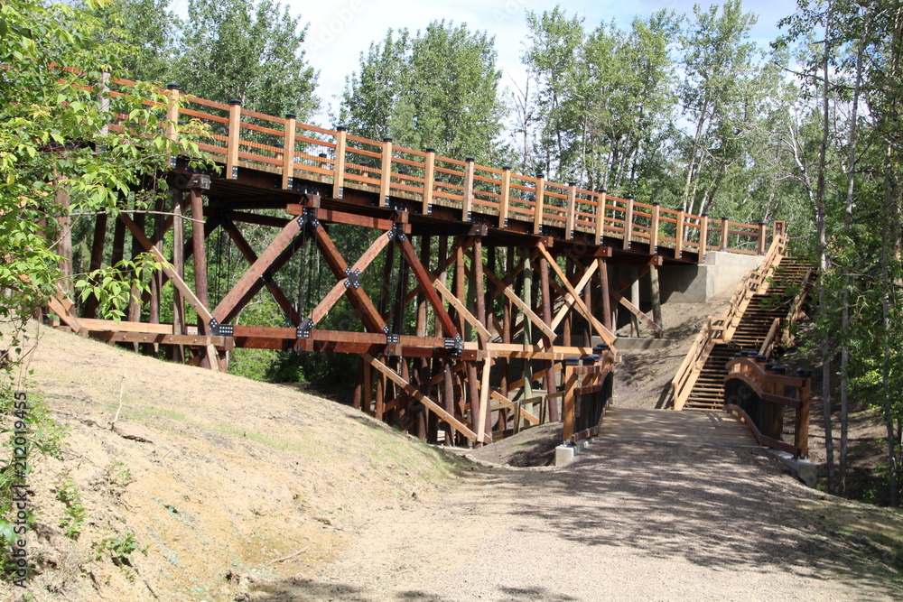 The New Bridge, Mill Creek Ravine Park, Edmonton, Alberta The New Bridge, Mill Creek Ravine Park, Edmonton, Alberta