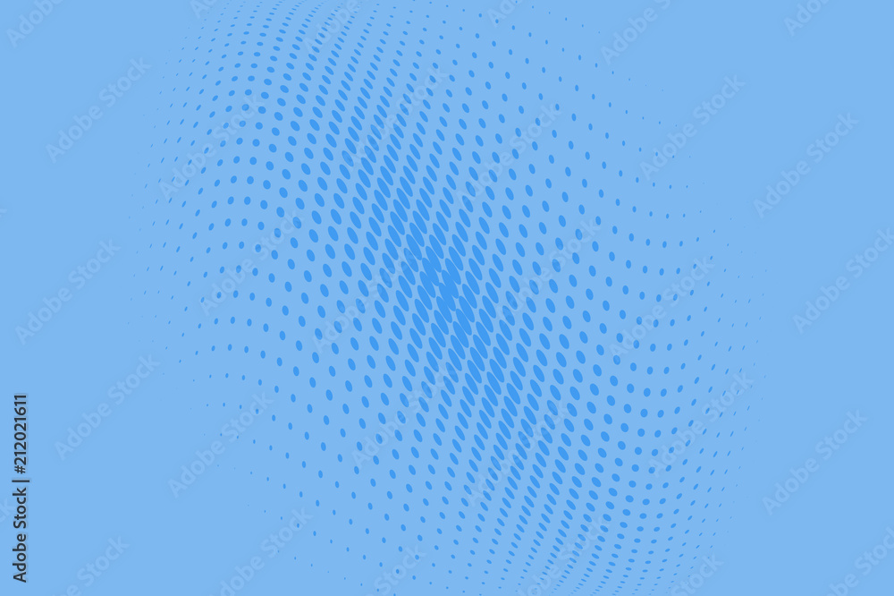 Blue wave halftone pattern. Pop art style. Digital gradient. Vector illustration Blue wave halftone pattern. Pop art style. Digital gradient. Vector illustration