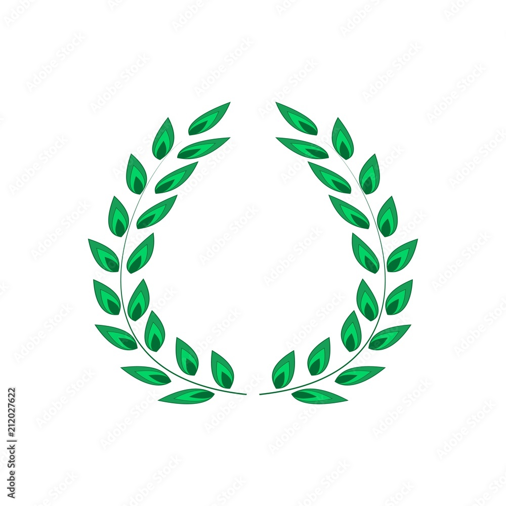 Laurel wreath reward on white background Laurel wreath reward on white background