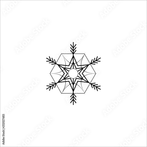 Snowflake black sign © ya_nataliia