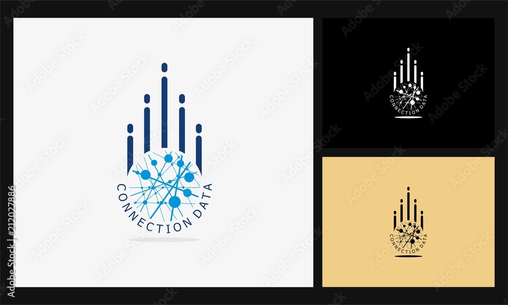 connect data network business logo connect data network business logo