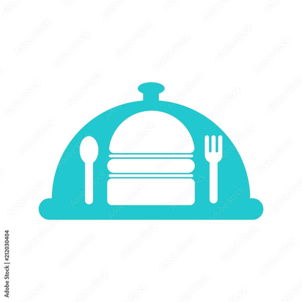 restaurant logo. meal icon. food symbol. vector eps 08.