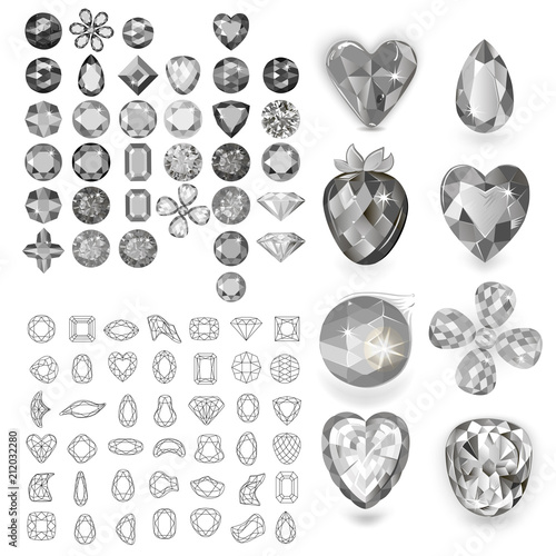 Greyscale gems set