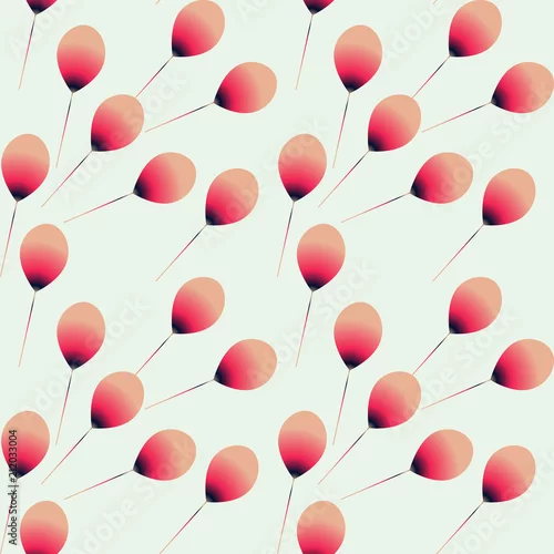 Tapety stylizowane płatki unoszące się na wietrze bezszwowa płytka w odcieniach czerwieni i kości słoniowej