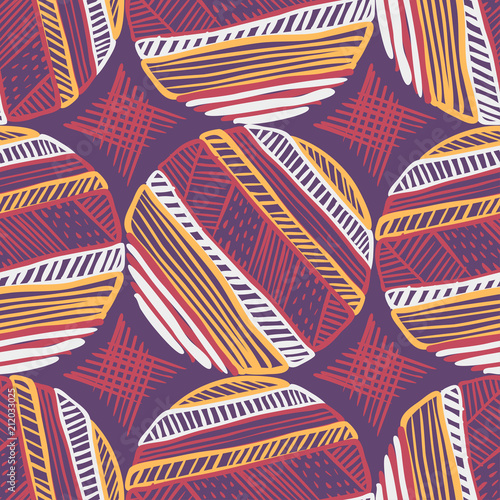 Abstract Ikat and boho style handcraft fabric pattern. Traditional Ethnic design for clothing and textile background, carpet or wallpaper