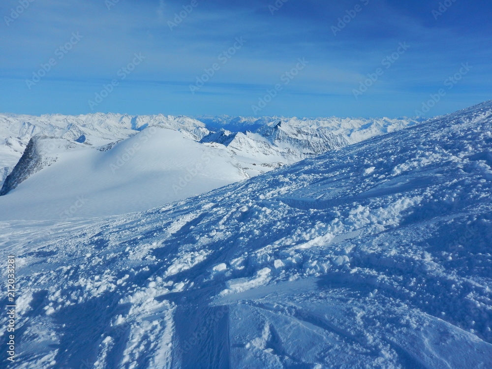 beautiful skitouring day at grossvenediger in austria