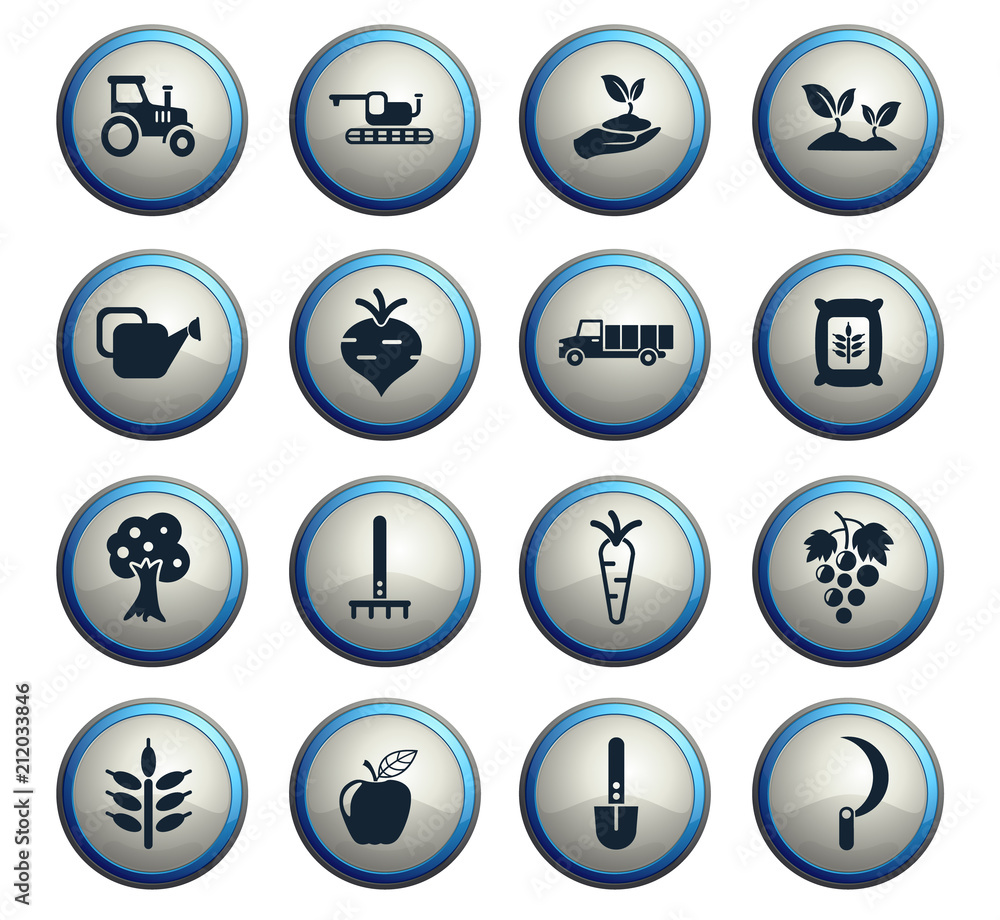 agricaltural icon set