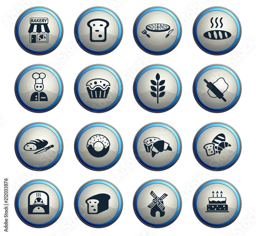 bakery icon set