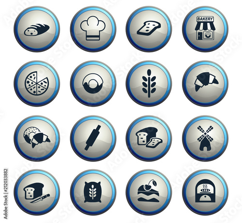 bakery icon set