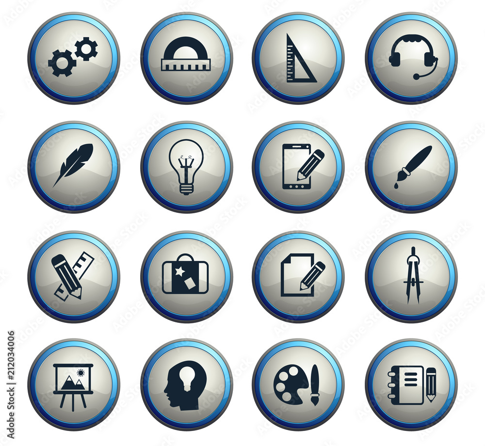 creative process icon set creative process icon set