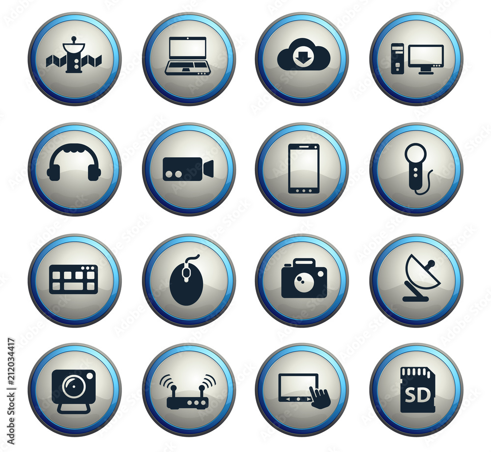 hi tech icon set hi tech icon set