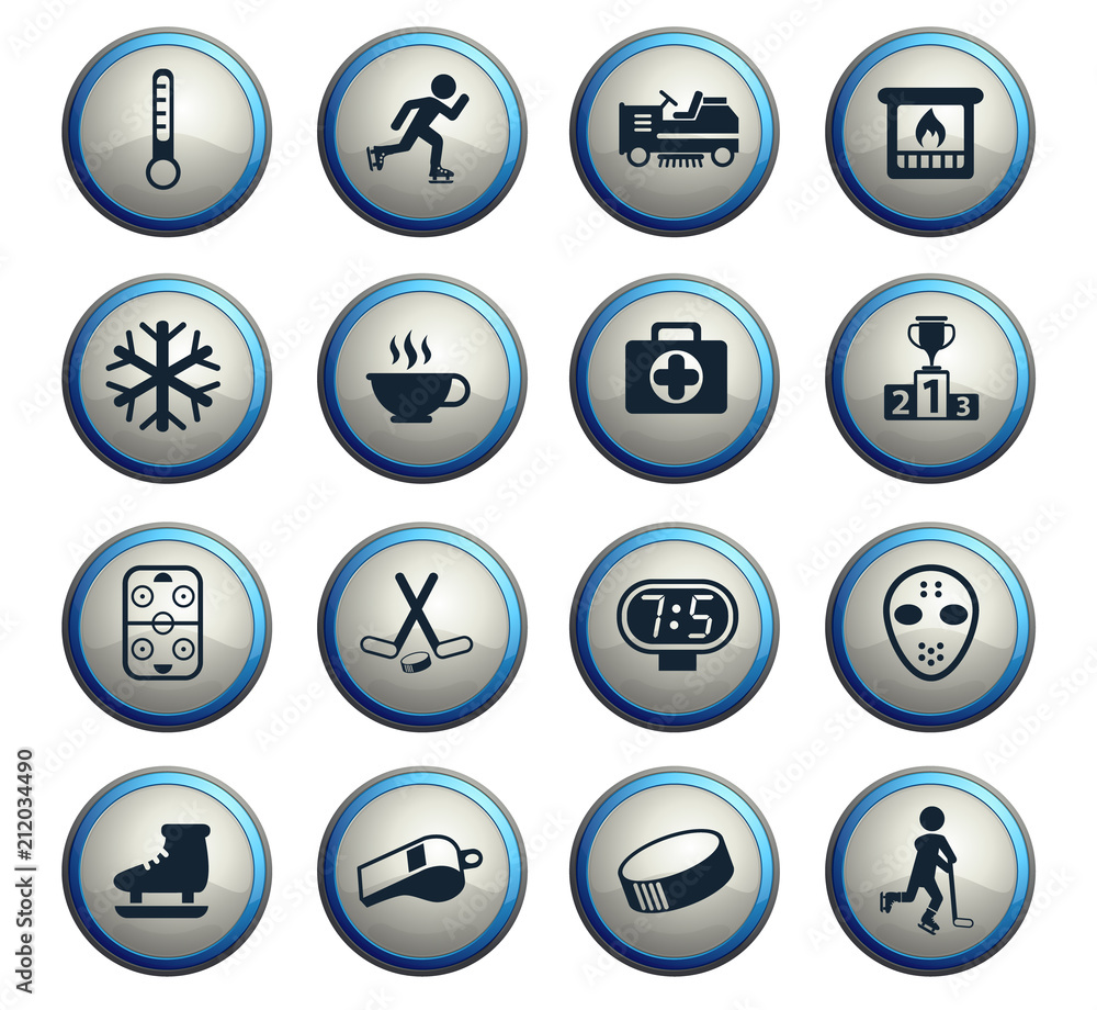 ice rink icon set